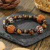 Necklace Wooden Beads Alloy Geometric Electroplated Bohemian Style O Word Chain