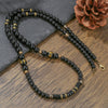 Necklace Wooden Beads Alloy Geometric Electroplating For Men