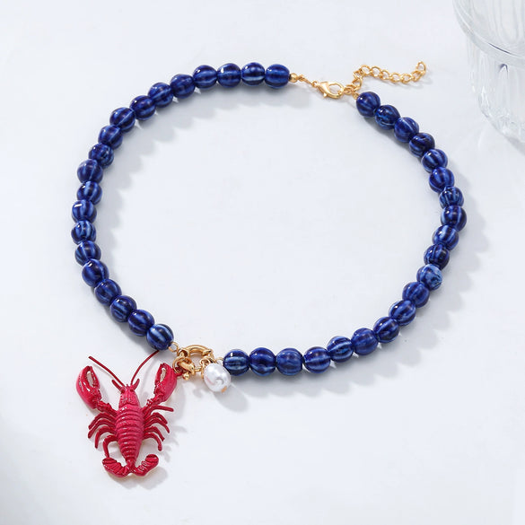 Necklace Zinc Alloy Animal Zodiac Dripping Oil Handmade Imitation Pearls Fashion Women's