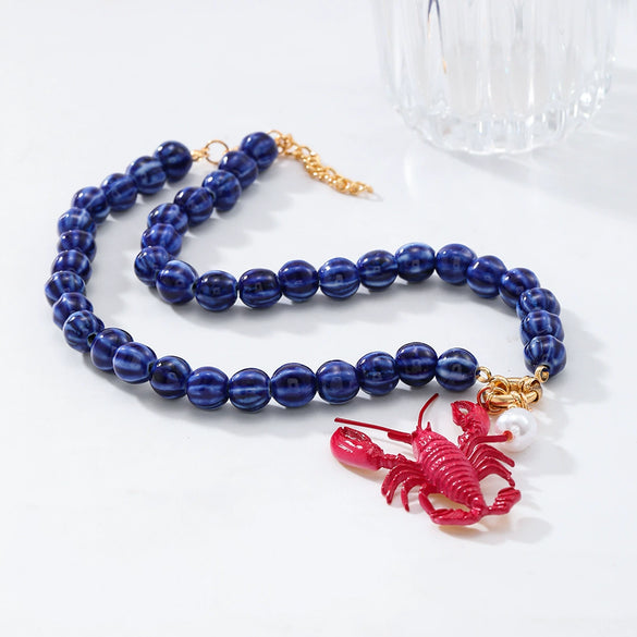 Necklace Zinc Alloy Animal Zodiac Dripping Oil Handmade Imitation Pearls Fashion Women's