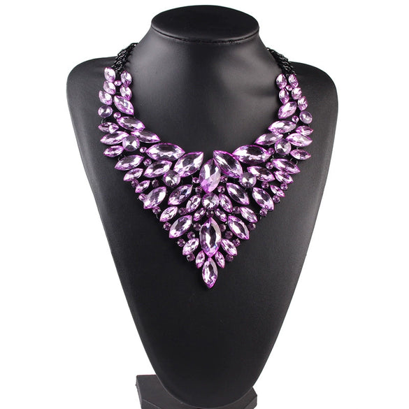 Necklace Zinc Alloy Drop Shape Diamond Decor