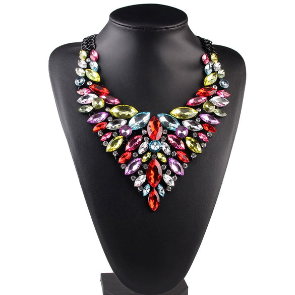Necklace Zinc Alloy Drop Shape Diamond Decor