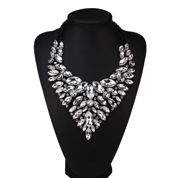 Necklace Zinc Alloy Drop Shape Diamond Decor
