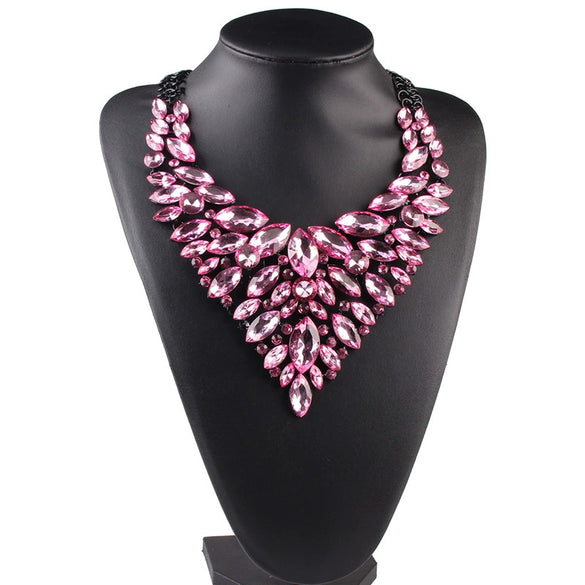 Necklace Zinc Alloy Drop Shape Diamond Decor
