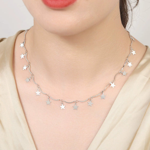Necklace Zinc Alloy Geometric Electroplating Fivepointed Star Fashion Simple