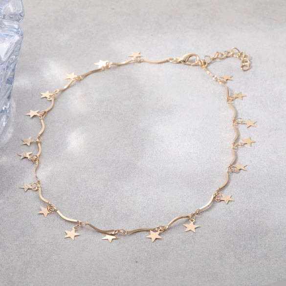 Necklace Zinc Alloy Geometric Electroplating Fivepointed Star Fashion Simple