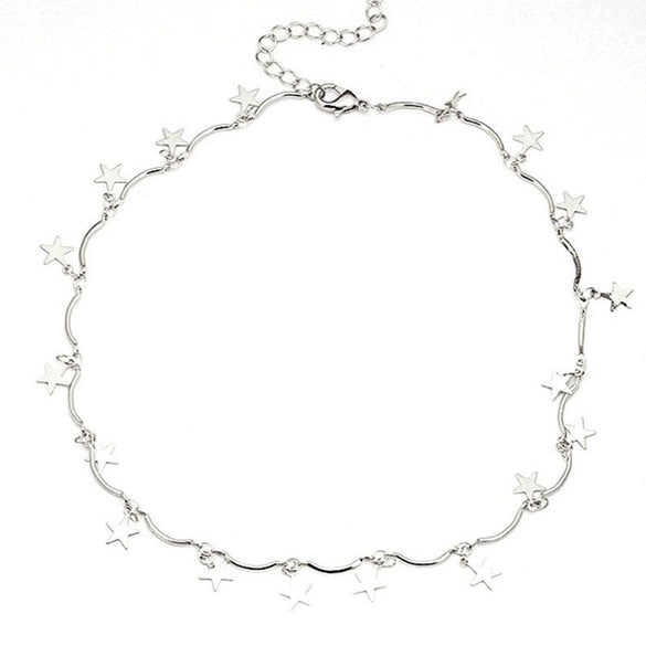 Necklace Zinc Alloy Geometric Electroplating Fivepointed Star Fashion Simple