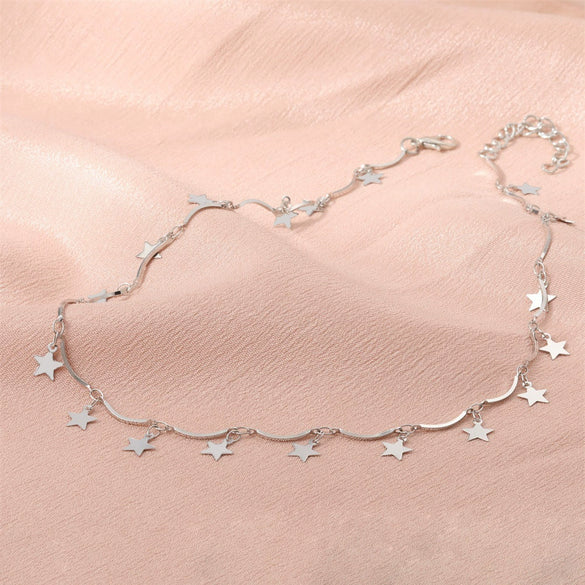 Necklace Zinc Alloy Geometric Electroplating Fivepointed Star Fashion Simple