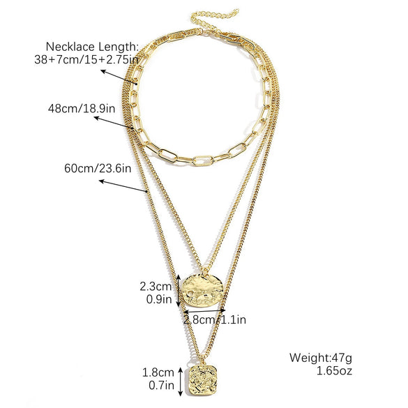 Necklace Zinc Alloy Geometric Electroplating Pendant Ochain Women's Simple Elegant Acrylic Mothershell