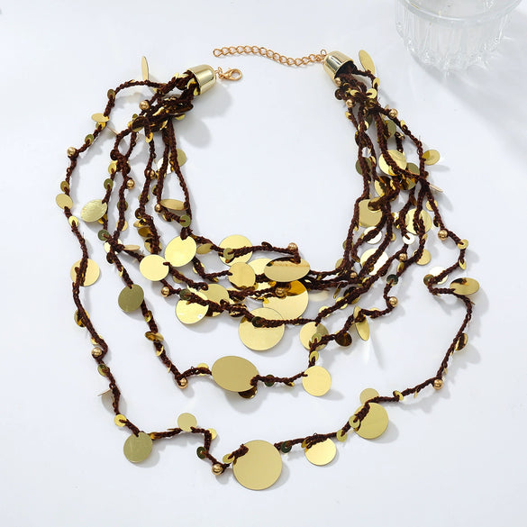 Necklace Zinc Alloy Geometric Hand Knitted