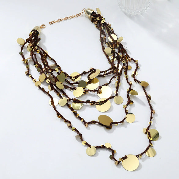 Necklace Zinc Alloy Geometric Hand Knitted