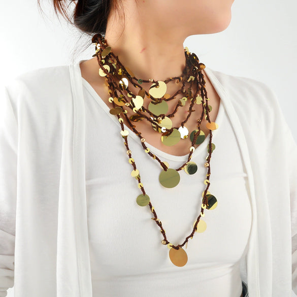Necklace Zinc Alloy Geometric Hand Knitted