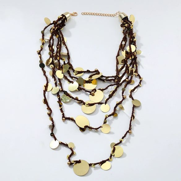 Necklace Zinc Alloy Geometric Hand Knitted
