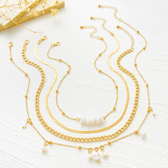 Necklace Zinc Alloy Geometric Metal Snake Bone Chain Electroplating