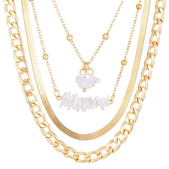 Necklace Zinc Alloy Geometric Metal Snake Bone Chain Electroplating