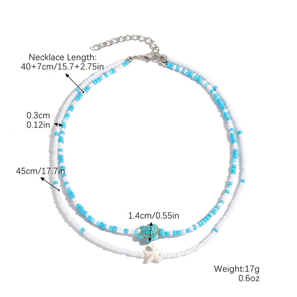 Necklace Zinc Alloy Geometric Shell Conch Sea Star Pendant Electroplating For Women