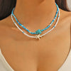 Necklace Zinc Alloy Geometric Shell Conch Sea Star Pendant Electroplating For Women