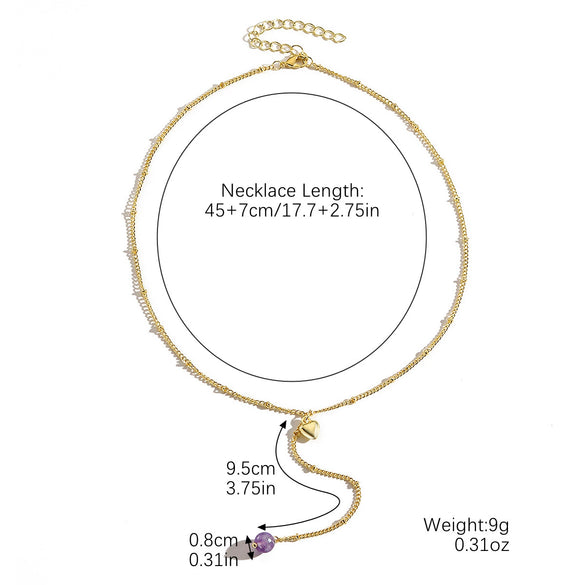 Necklace Zinc Alloy Insects Heart Electroplating Ochain Women