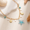 Necklace Zinc Alloy Resin Star Pattern Electroplating For Women