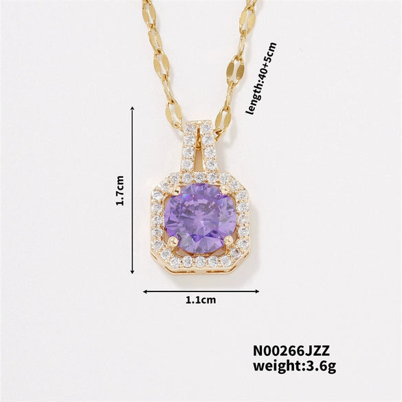 Necklace Zircon Pendant Jewelry Fashion Women's Accessories