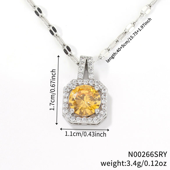 Necklace Zircon Pendant Jewelry Fashion Women's Accessories