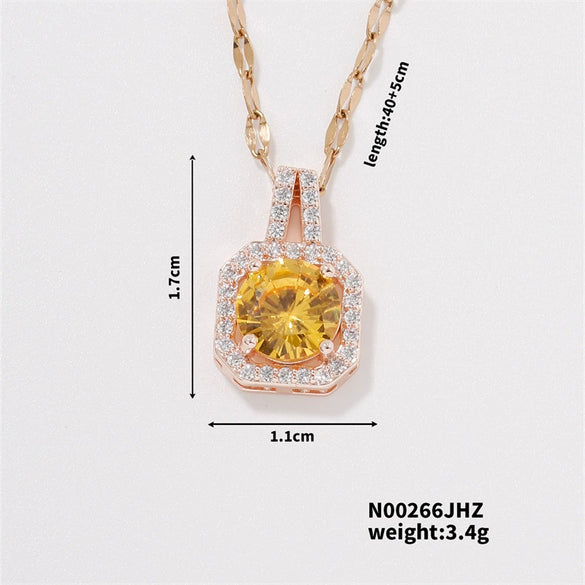 Necklace Zircon Pendant Jewelry Fashion Women's Accessories
