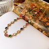 Necklace Zircon Rhinestone Geometric Baroque Style Women