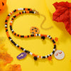 Necklaces Alloy Glass Glazed Rice Bead Handmade With Scary Ghost Tombstone Pumpkin Festive Elements For Women