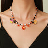 Necklaces Alloy Glass Glazed Rice Bead Handmade With Scary Ghost Tombstone Pumpkin Festive Elements For Women