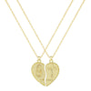 Necklaces Copper Real Gold Electroplated Geometric Pattern Twohalf Heart Pendant Stacked Clavicle Chain For Women
