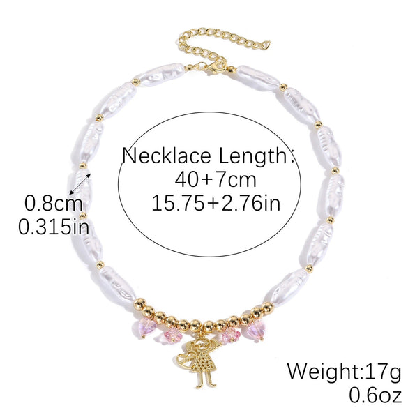 Necklaces Zinc Alloy Heart Shape Geometric Sweet Style Electroplating