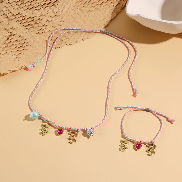 Necklaces Zinc Alloy Heart Shape Geometric Sweet Style Electroplating