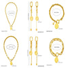 Neutral Style Goldplated Stainless Steel Coin Round Pendant Earrings Necklace Bracelet