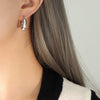 Neutral Style Kink Temperament Fashion Ear Buckle Titanium Steel Gold Plated Electroplated Geometric Earrings