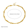 Neutral Wind Chain Winding Spacer Bead Stainless Steel Gold Plated Cross Necklace