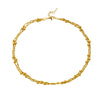 Neutral Wind Chain Winding Spacer Bead Stainless Steel Gold Plated Geometric Cross Necklace