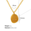 Neutral Wind Irregular Oval Pendant Necklace 316L Stainless Steel Clavicle Chain Electroplated Retro Geometric Women's Accessories