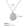Neutral Wind Irregular Oval Pendant Necklace 316L Stainless Steel Clavicle Chain Electroplated Retro Geometric Women's Accessories
