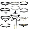 New Accessories Hot Lace Choker Tassel Necklace Chain Combination Set Black Velvet Collar