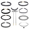 New Accessories Hot Lace Choker Tassel Necklace Chain Combination Set Black Velvet Collar