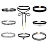 New Accessories Hot Lace Choker Tassel Necklace Chain Combination Set Black Velvet Collar