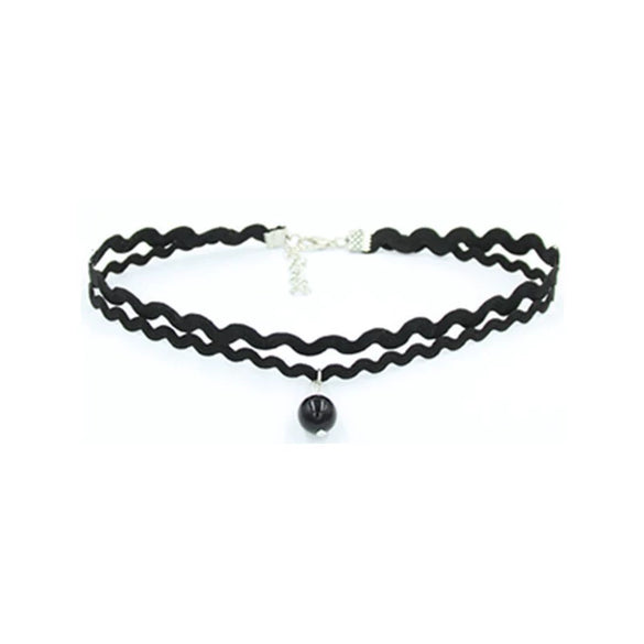 New Accessories Hot Lace Choker Tassel Necklace Chain Combination Set Black Velvet Collar