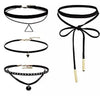 New Accessories Hot Lace Choker Tassel Necklace Chain Combination Set Black Velvet Collar