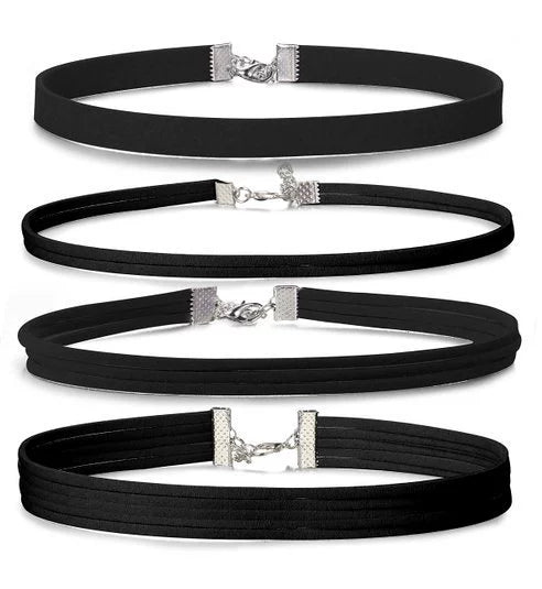 New Accessories Hot Lace Choker Tassel Necklace Chain Combination Set Black Velvet Collar