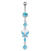 New Belly Button Ring Creative Exquisite Zircon Belly Button Nail Piercing Jewelry