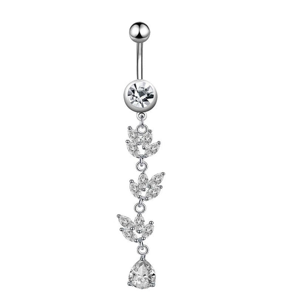New Belly Button Ring Creative Exquisite Zircon Belly Button Nail Piercing Jewelry
