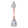 New Belly Button Ring Creative Exquisite Zircon Belly Button Nail Piercing Jewelry