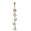 New Belly Button Ring Creative Exquisite Zircon Belly Button Nail Piercing Jewelry