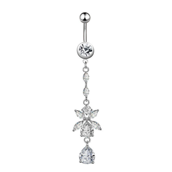 New Belly Button Ring Creative Exquisite Zircon Belly Button Nail Piercing Jewelry