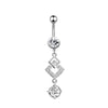 New Belly Button Ring Creative Exquisite Zircon Belly Button Nail Piercing Jewelry